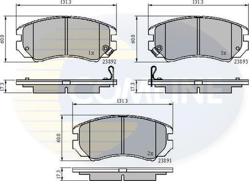 Comline CBP31196 - Brake Pad Set, disc brake autospares.lv