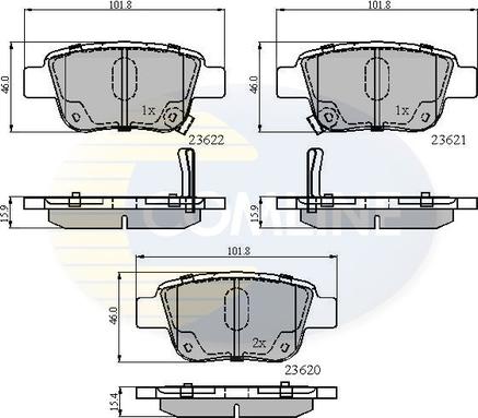 Comline CBP31141 - Brake Pad Set, disc brake autospares.lv