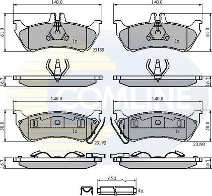 Comline CBP31148 - Brake Pad Set, disc brake autospares.lv