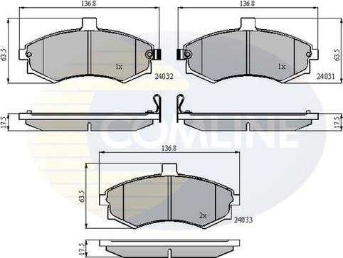 Comline CBP31176 - Brake Pad Set, disc brake autospares.lv