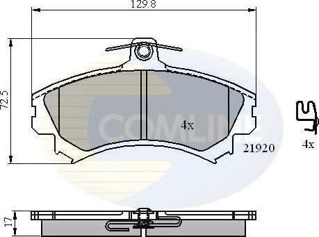 Comline CBP31304 - Brake Pad Set, disc brake autospares.lv