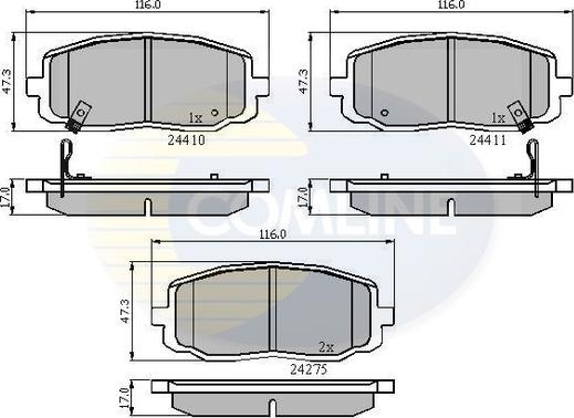 Comline CBP31319 - Brake Pad Set, disc brake autospares.lv