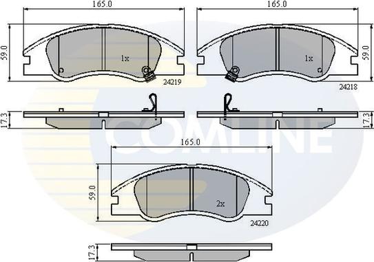 Comline CBP31321 - Brake Pad Set, disc brake autospares.lv