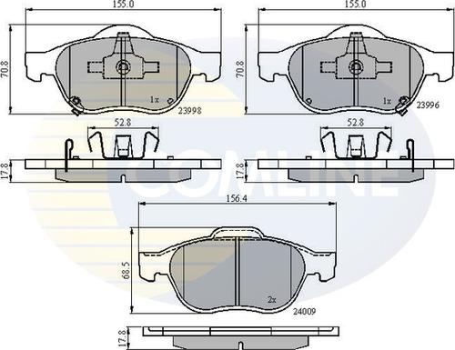 Comline CBP31249 - Brake Pad Set, disc brake autospares.lv