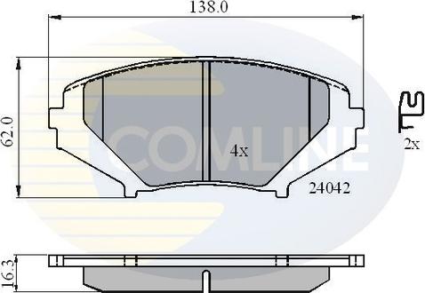 Comline CBP31246 - Brake Pad Set, disc brake autospares.lv