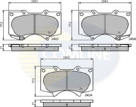 Comline CBP31201 - Brake Pad Set, disc brake autospares.lv