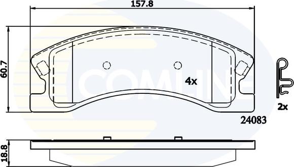 Comline CBP31202 - Brake Pad Set, disc brake autospares.lv