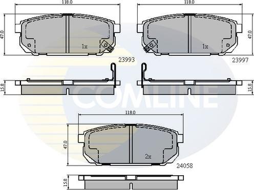 Comline CBP31288 - Brake Pad Set, disc brake autospares.lv