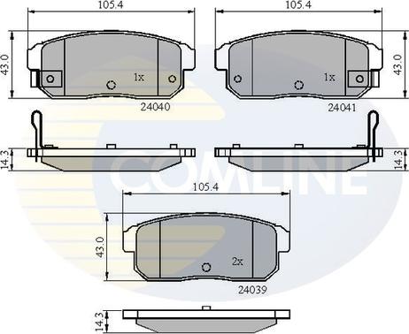 Comline CBP31283 - Brake Pad Set, disc brake autospares.lv