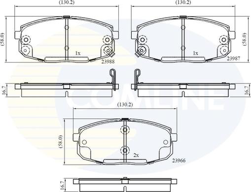 Comline CBP31798 - Brake Pad Set, disc brake autospares.lv