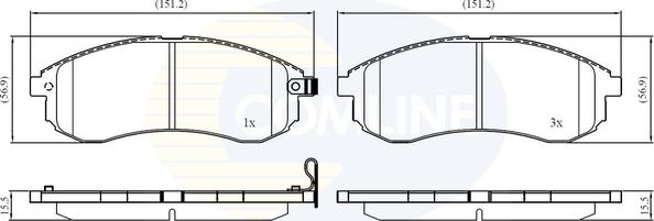 Comline CBP31749 - Brake Pad Set, disc brake autospares.lv