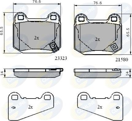 Comline CBP31755 - Brake Pad Set, disc brake autospares.lv