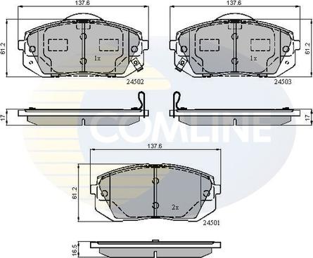 Comline CBP31768 - Brake Pad Set, disc brake autospares.lv