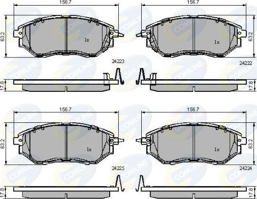 Comline CBP31762 - Brake Pad Set, disc brake autospares.lv