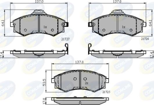 Comline CBP31781 - Brake Pad Set, disc brake autospares.lv