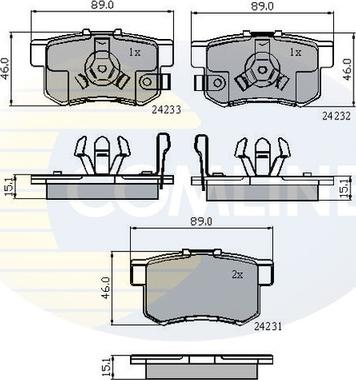 Comline CBP31736 - Brake Pad Set, disc brake autospares.lv
