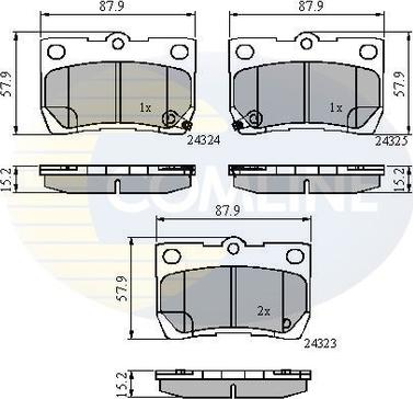 Comline CBP31729 - Brake Pad Set, disc brake autospares.lv