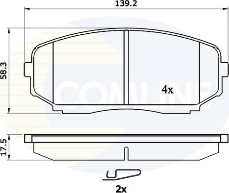 Comline CBP31724 - Brake Pad Set, disc brake autospares.lv