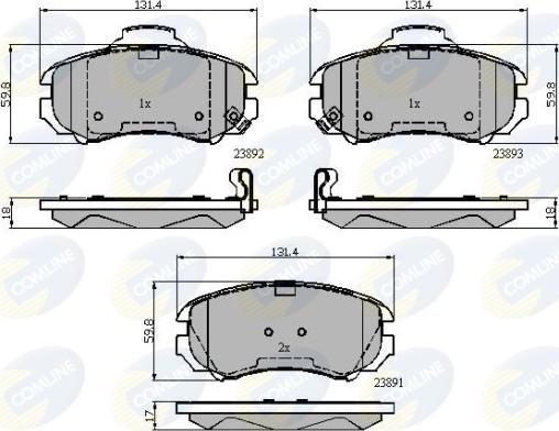 Comline CBP31774 - Brake Pad Set, disc brake autospares.lv