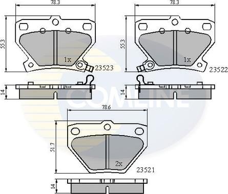 Comline CBP3841 - Brake Pad Set, disc brake autospares.lv