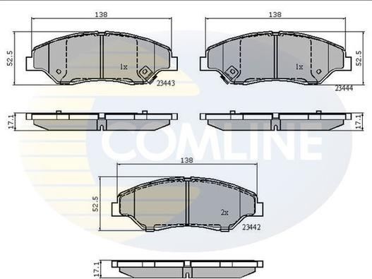 Comline CBP3843 - Brake Pad Set, disc brake autospares.lv