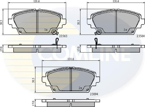 Comline CBP3802 - Brake Pad Set, disc brake autospares.lv