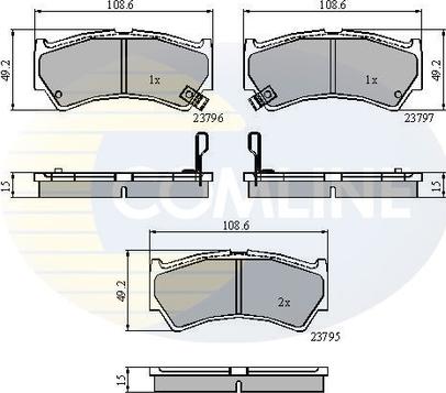 Comline CBP3883 - Brake Pad Set, disc brake autospares.lv