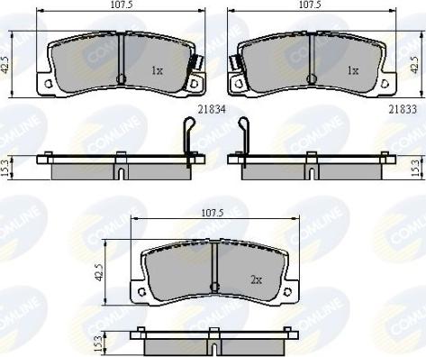 Comline CBP3839 - Brake Pad Set, disc brake autospares.lv