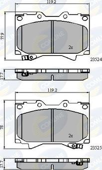 Comline CBP3831 - Brake Pad Set, disc brake autospares.lv