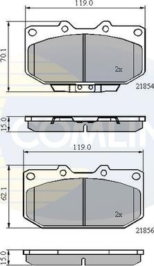 Comline CBP3829 - Brake Pad Set, disc brake autospares.lv