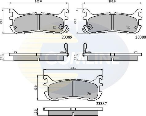 Comline CBP3822 - Brake Pad Set, disc brake autospares.lv