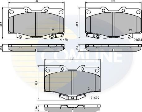 Comline CBP3333 - Brake Pad Set, disc brake autospares.lv