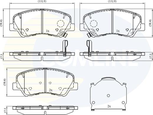 Comline CBP32493 - Brake Pad Set, disc brake autospares.lv