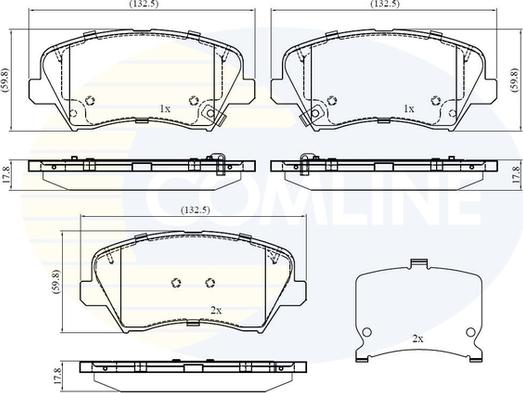 Comline CBP32408 - Brake Pad Set, disc brake autospares.lv