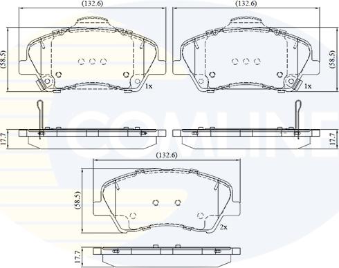 Comline CBP32419 - Brake Pad Set, disc brake autospares.lv