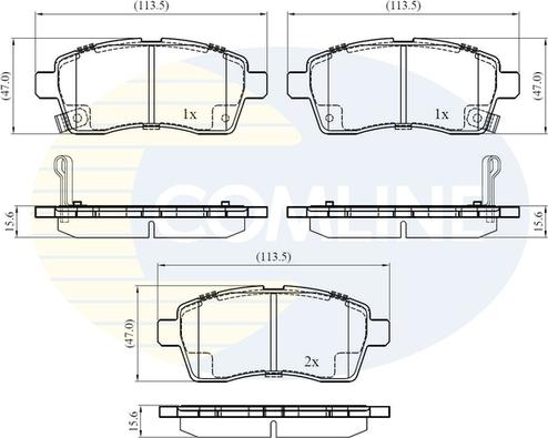 Comline CBP32439 - Brake Pad Set, disc brake autospares.lv