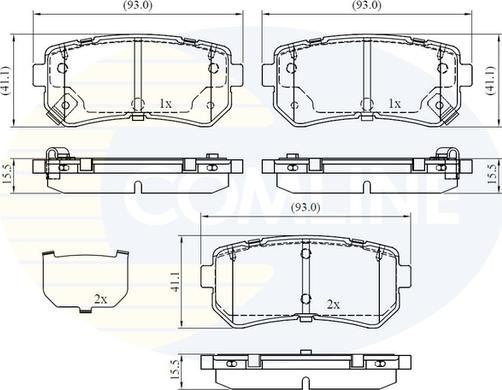 Comline CBP32530 - Brake Pad Set, disc brake autospares.lv