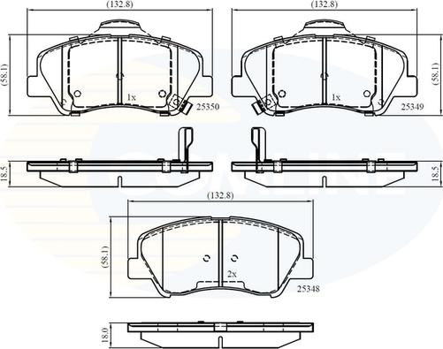 Comline CBP32040 - Brake Pad Set, disc brake autospares.lv