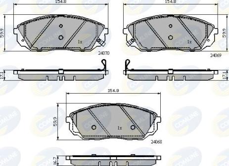 Comline CBP32013 - Brake Pad Set, disc brake autospares.lv