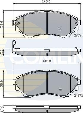 Comline CBP32012 - Brake Pad Set, disc brake autospares.lv