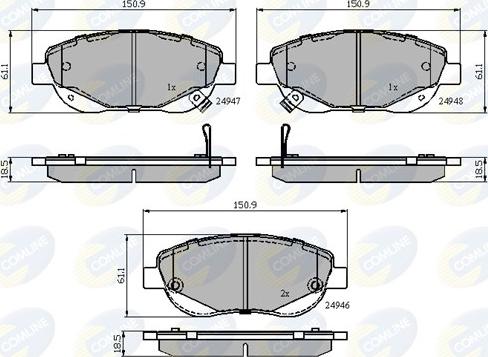 Comline CBP32035 - Brake Pad Set, disc brake autospares.lv