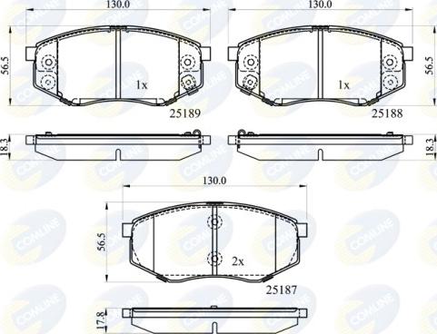 Comline CBP32194 - Brake Pad Set, disc brake autospares.lv