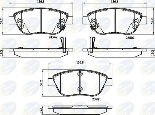 Comline CBP32141 - Brake Pad Set, disc brake autospares.lv