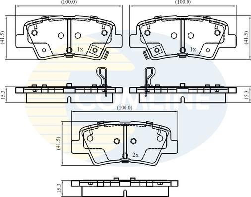 Comline CBP32161 - Brake Pad Set, disc brake autospares.lv