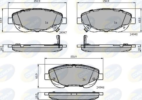 Comline CBP32119 - Brake Pad Set, disc brake autospares.lv