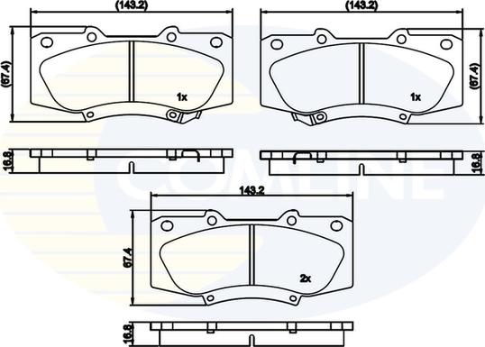 Comline CBP32137 - Brake Pad Set, disc brake autospares.lv