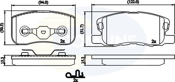 Comline CBP32125 - Brake Pad Set, disc brake autospares.lv