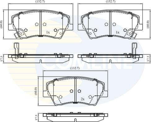 Comline CBP32343 - Brake Pad Set, disc brake autospares.lv