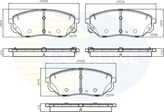 Comline CBP32353 - Brake Pad Set, disc brake autospares.lv