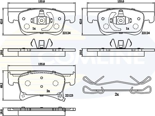 Comline CBP32300 - Brake Pad Set, disc brake autospares.lv